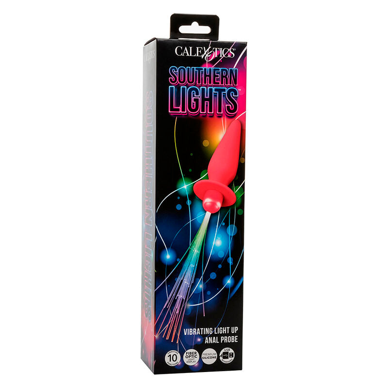 CALEXOTICS - SOUTHERN LIGHTS LIGHT UP ANAL PLUG 10 VIBRATIONS SILICONE PINK - NOCTURNA DESIRES