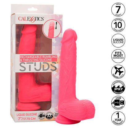 CALEXOTICS - STUDS REALISTIC VIBRATOR 10 VIBRATIONS PINK - NOCTURNA DESIRES