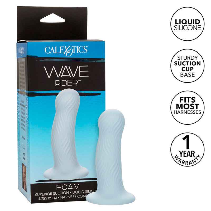 CALEXOTICS - WAVE RIDER FOAM ANAL PLUG BLUE - NOCTURNA DESIRES