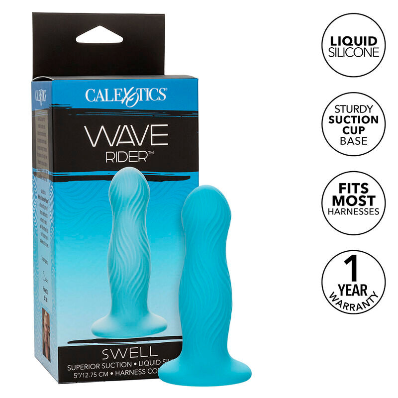 CALEXOTICS - WAVE RIDER SWELL ANAL PLUG BLUE - NOCTURNA DESIRES