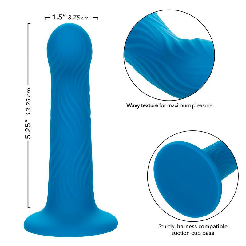 CALEXOTICS - WAVE RIDER RIPPLE ANAL PLUG BLUE - NOCTURNA DESIRES