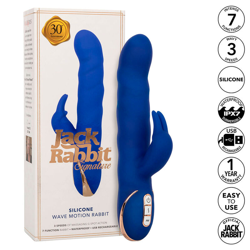 CALEXOTICS - JACK RABBIT VIBRATOR WAVE MOTION BLUE - NOCTURNA DESIRES