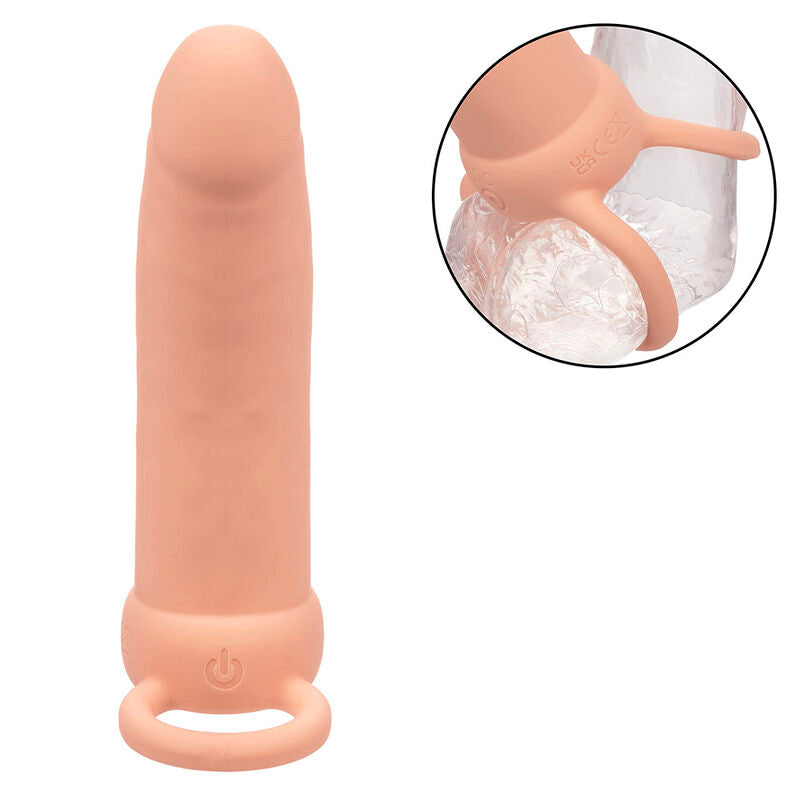 CALEXOTICS - MAXX THICK DUAL PENETRATOR 10 VIBRATIONS FLESH - NOCTURNA DESIRES