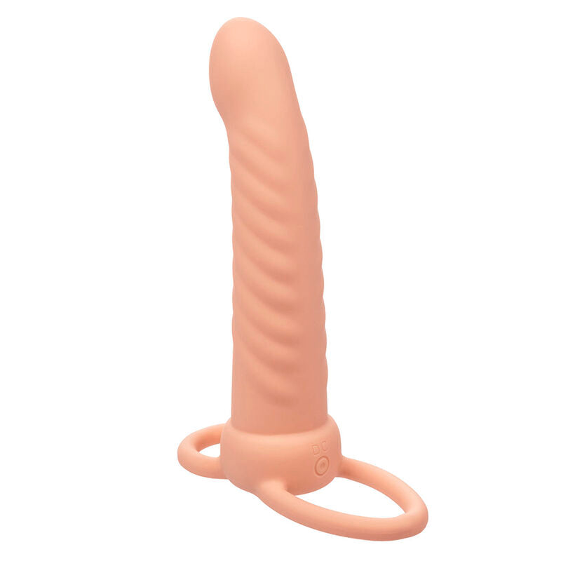 CALEXOTICS - MAXX RIBBED DUAL PENETRATOR 10 VIBRATIONS FLESH - NOCTURNA DESIRES