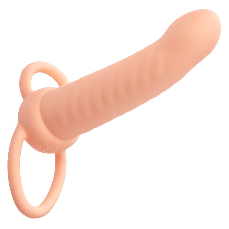 CALEXOTICS - MAXX RIBBED DUAL PENETRATOR 10 VIBRATIONS FLESH - NOCTURNA DESIRES