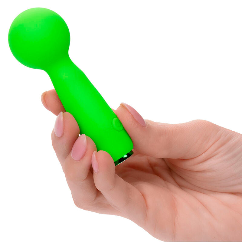CALEXOTICS - NEON VIBES THE BUBBLY VIBE MINI MASSAGER 10 VIBRATIONS GREEN - NOCTURNA DESIRES