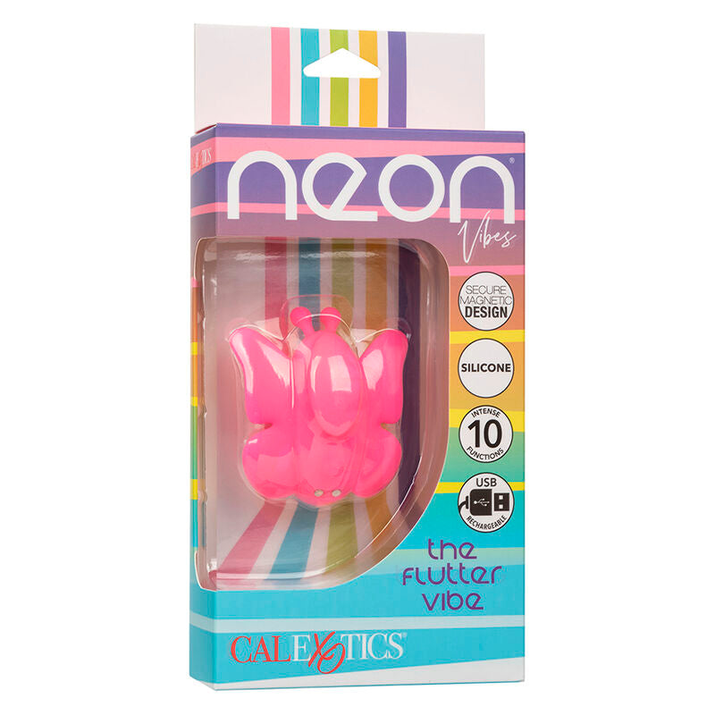 CALEXOTICS - NEON VIBES THE FLUTTER VIBE STIMULATOR 10 VIBRATIONS PINK - NOCTURNA DESIRES
