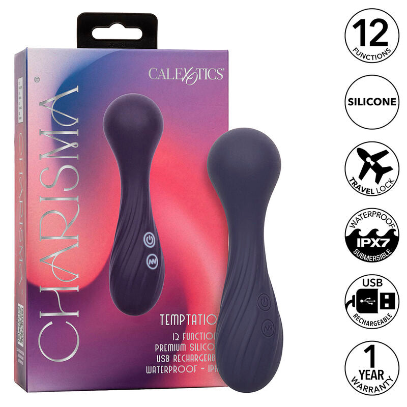 CALEXOTICS - CHARISMA TEMPTATION MASSAGER 12 FUNCTIONS PURPLE - NOCTURNA DESIRES