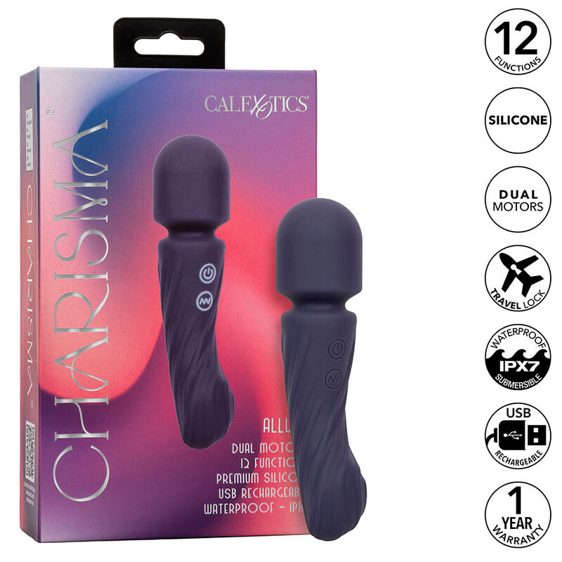 CALEXOTICS - CHARISMA ALLURE MASSAGER DUAL MOTORS 12 FUNCTIONS 17.25 CM X 4.5 CM PURPLE - NOCTURNA DESIRES