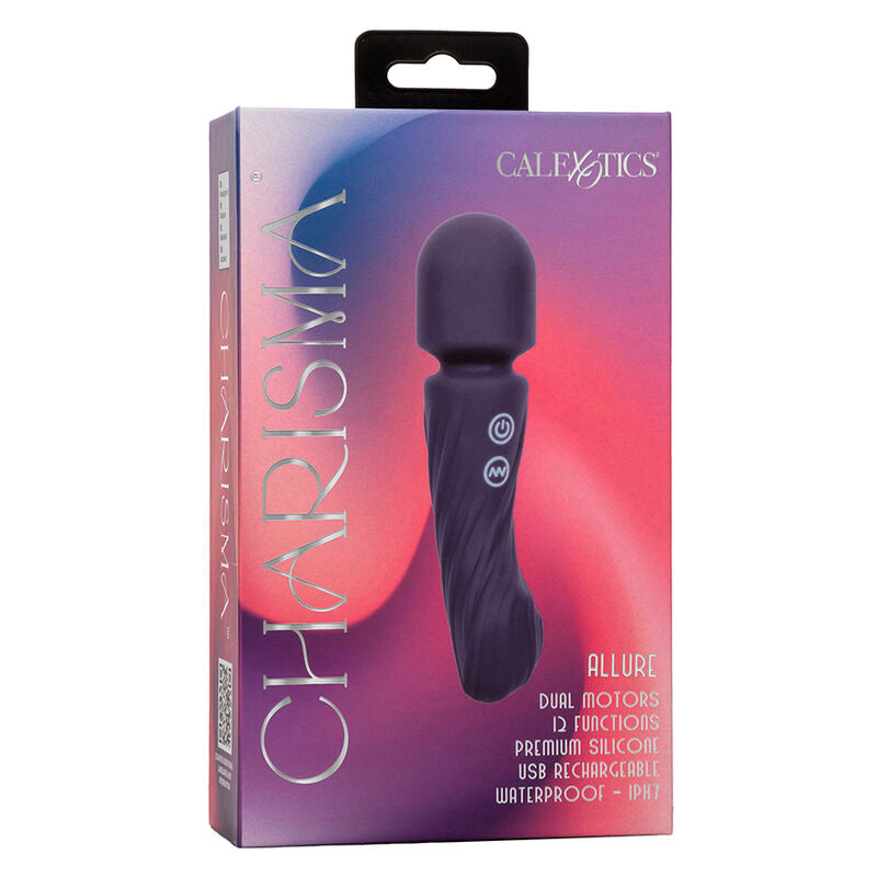 CALEXOTICS - CHARISMA ALLURE MASSAGER DUAL MOTORS 12 FUNCTIONS 17.25 CM X 4.5 CM PURPLE - NOCTURNA DESIRES