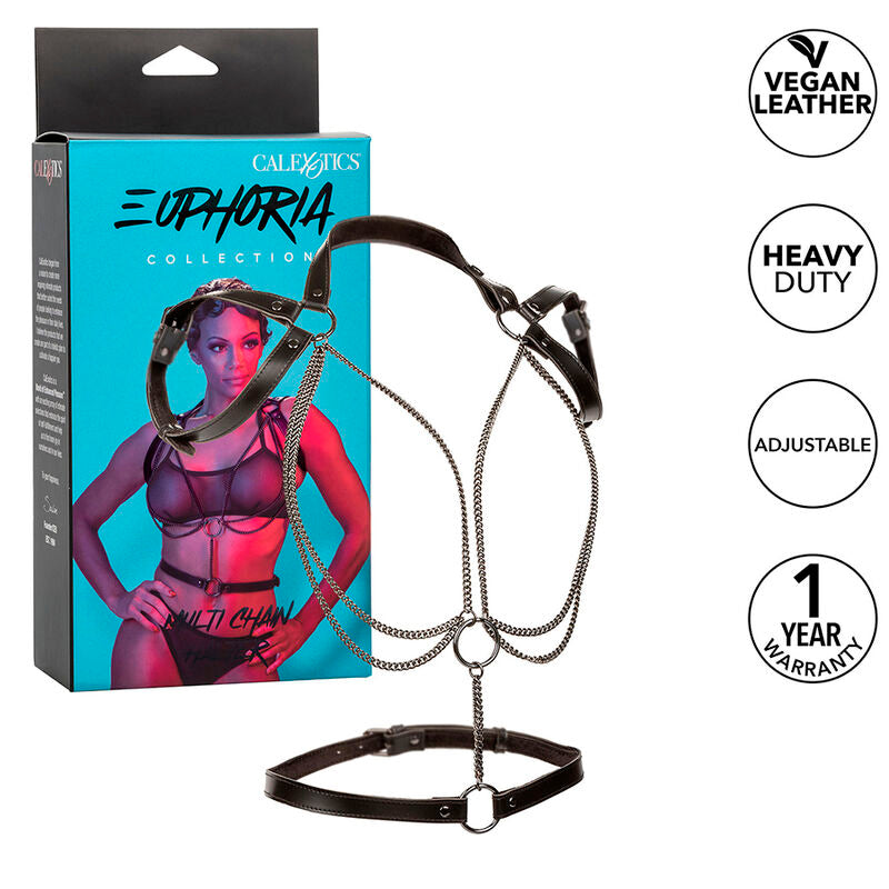 CALEXOTICS - EUPHORIA MULTICHAIN HALTER HARNESS PREMIUM - NOCTURNA DESIRES