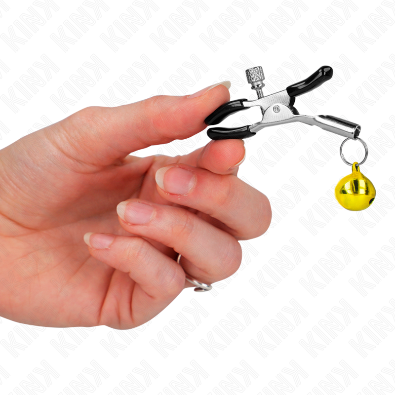 KINK - GOLD SINGLE BELL NIPPLE CLAMP 6 CM - NOCTURNA DESIRES