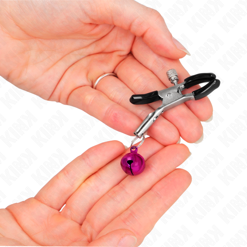 KINK - PURPLE SINGLE BELL NIPPLE CLAMP 6 CM - NOCTURNA DESIRES