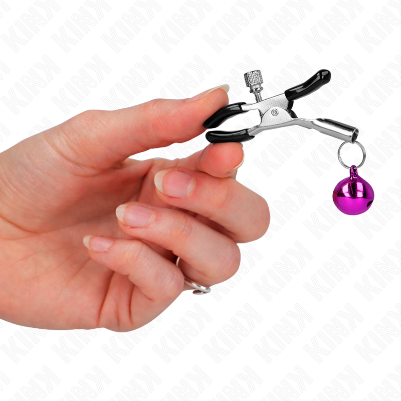 KINK - PURPLE SINGLE BELL NIPPLE CLAMP 6 CM - NOCTURNA DESIRES