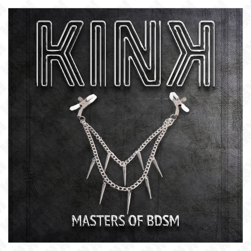 KINK - NIPPLE CLAMPS WITH SPIKES CHAINS 30 CM - NOCTURNA DESIRES