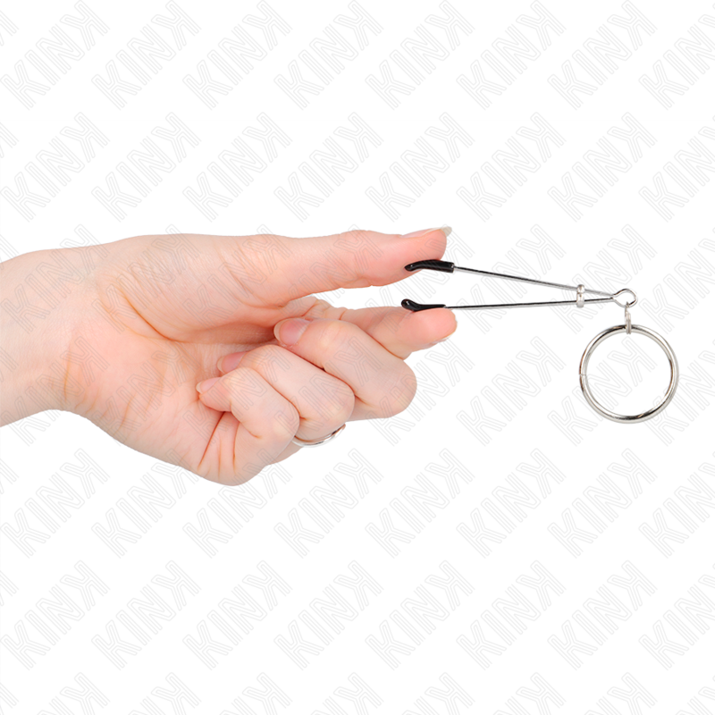 KINK - THIN NIPPLE CLAMPS WITH O-RING 7 CM - NOCTURNA DESIRES
