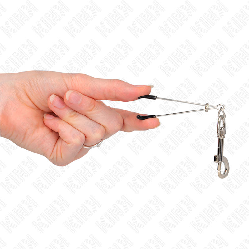 KINK - THIN HOOK NIPPLE CLAMP SILVER 7 CM - NOCTURNA DESIRES