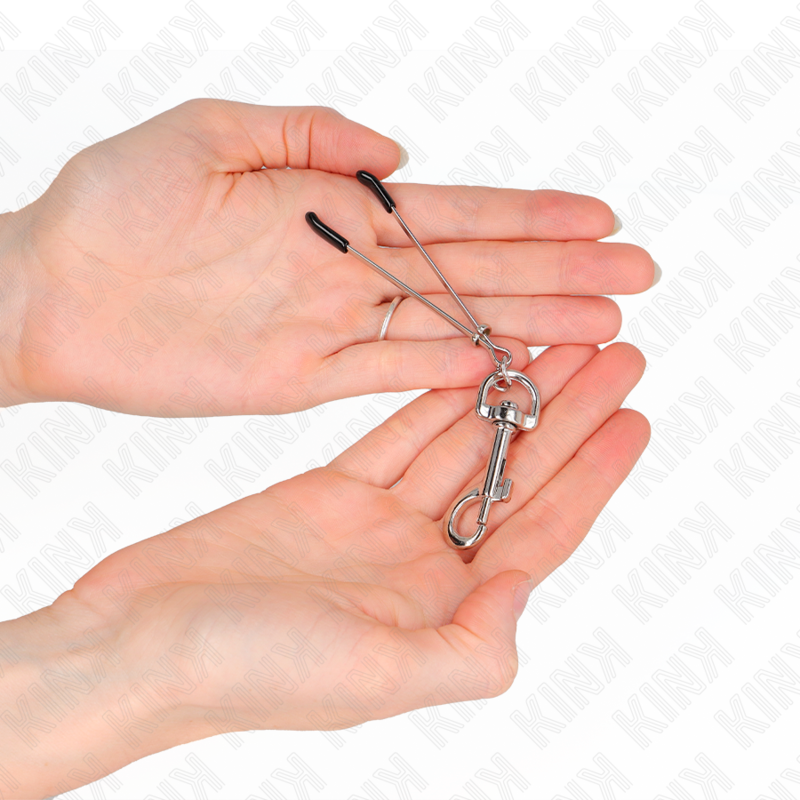 KINK - THIN HOOK NIPPLE CLAMP SILVER 7 CM - NOCTURNA DESIRES
