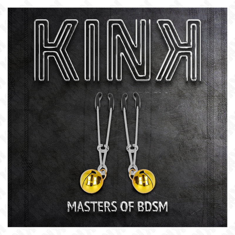 KINK - THIN BELL NIPPLE CLAMPS GOLD 7 CM - NOCTURNA DESIRES