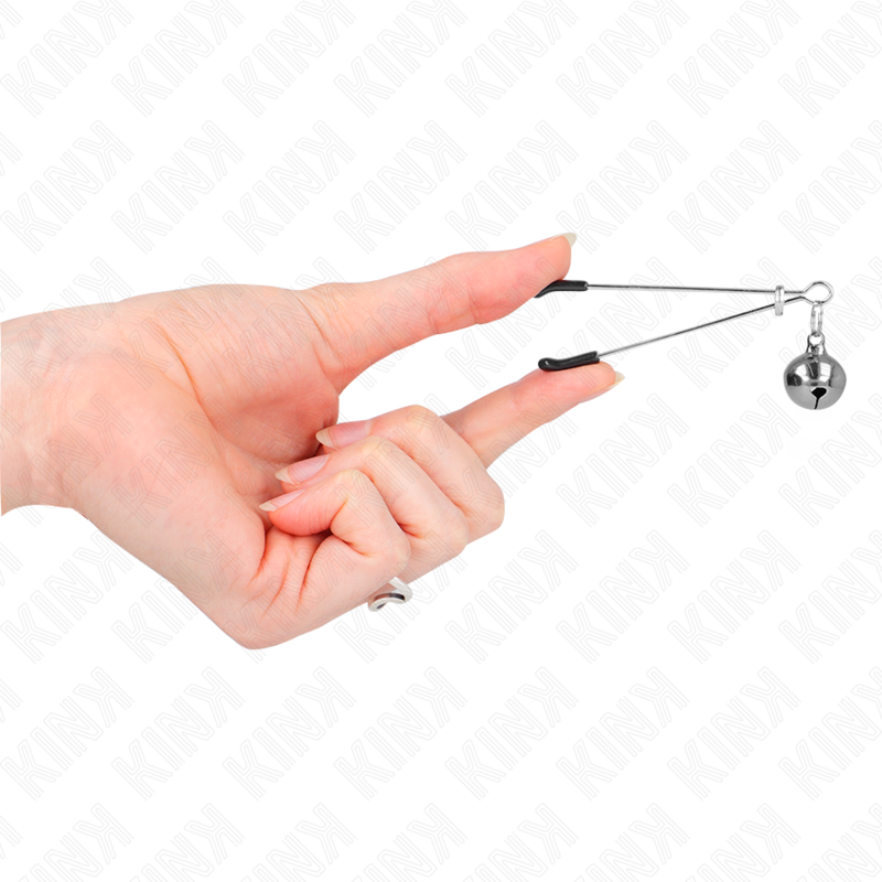 KINK - THIN BELL NIPPLE CLAMPS SILVER 7 CM - NOCTURNA DESIRES