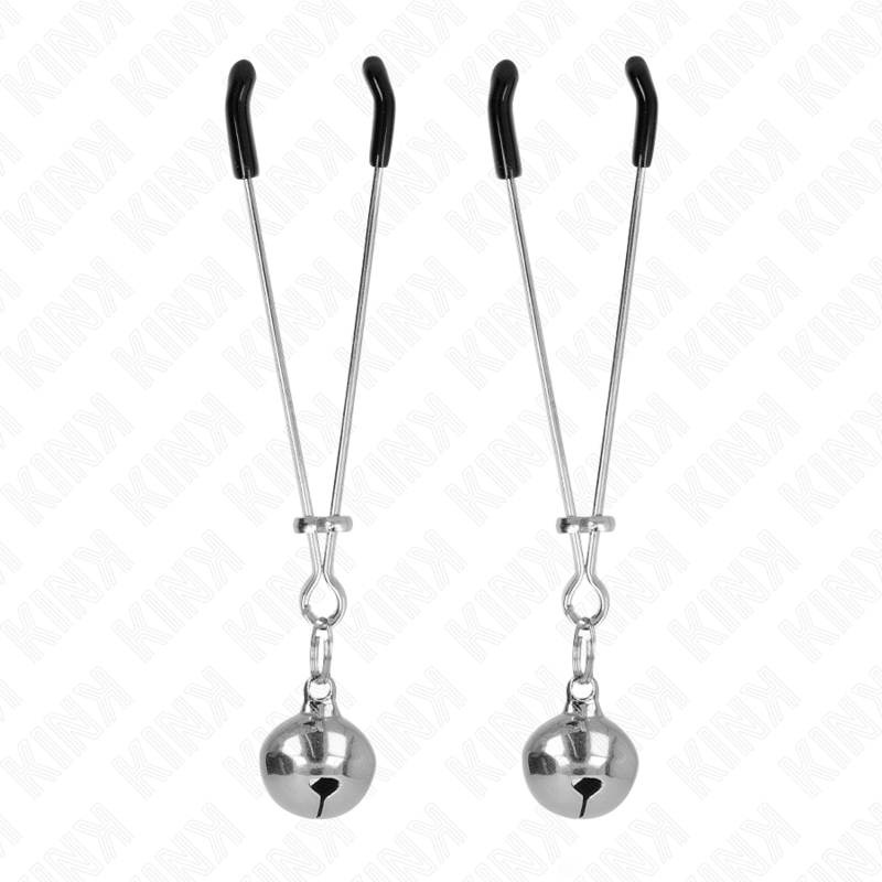 KINK - THIN BELL NIPPLE CLAMPS SILVER 7 CM - NOCTURNA DESIRES