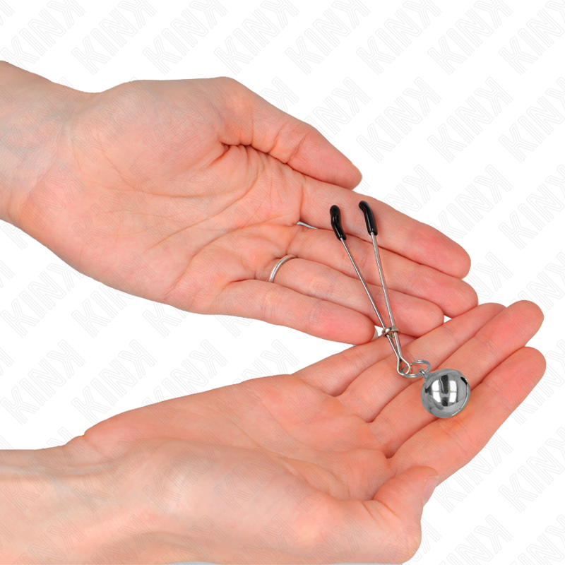 KINK - THIN BELL NIPPLE CLAMPS SILVER 7 CM - NOCTURNA DESIRES