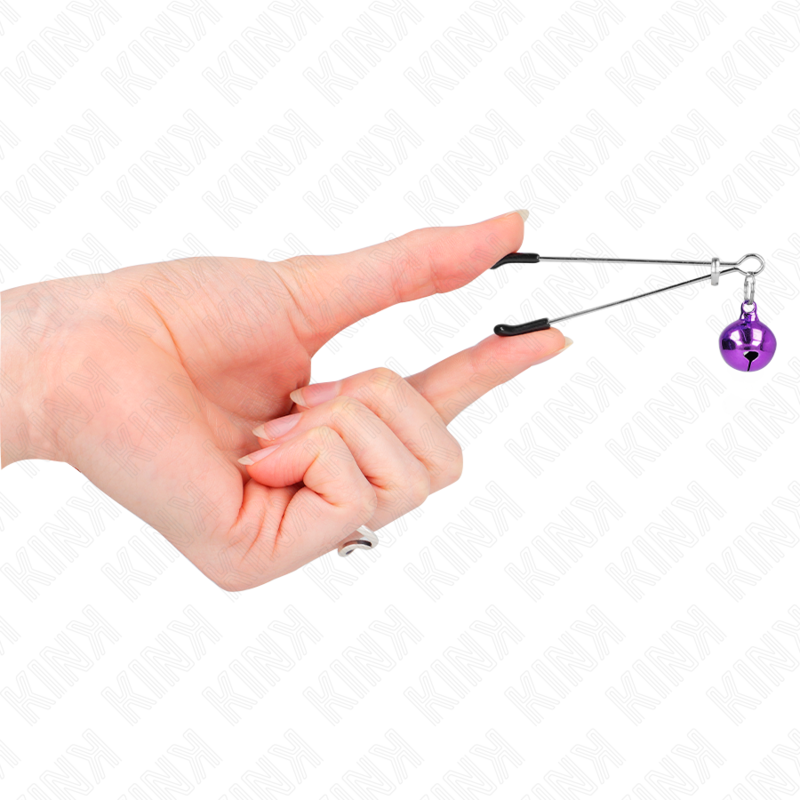 KINK - THIN BELL NIPPLE CLAMPS PURPLE 7 CM - NOCTURNA DESIRES