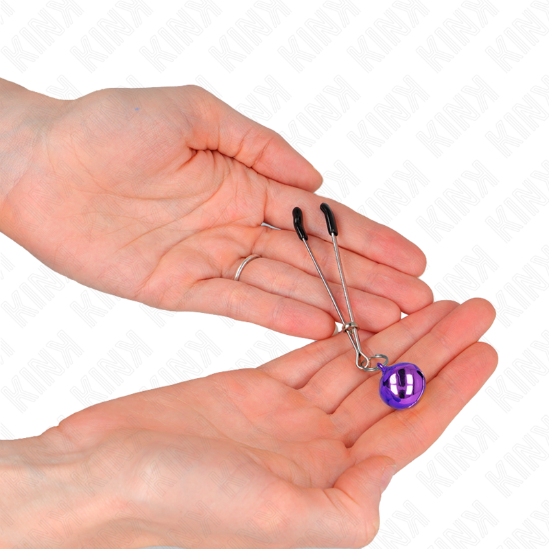 KINK - THIN BELL NIPPLE CLAMPS PURPLE 7 CM - NOCTURNA DESIRES