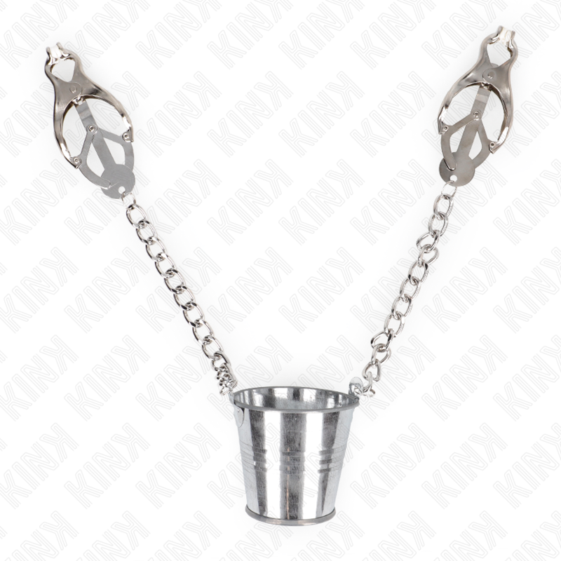 KINK - NIPPLE CLAMPS WITH A BUCKET SILVER - NOCTURNA DESIRES