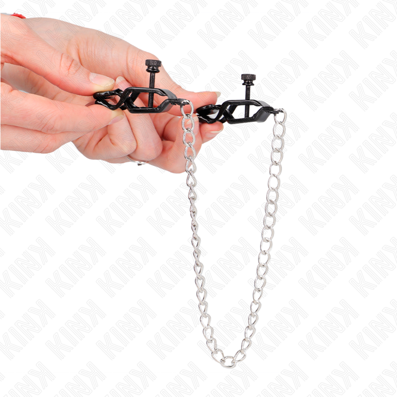KINK - FLAT CHAIN NIPPLE CLAMPS SILVER 30 CM - NOCTURNA DESIRES
