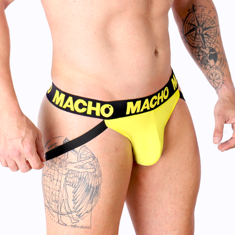 MACHO - MX25A JOCK LYCRA YELLOW XL - NOCTURNA DESIRES