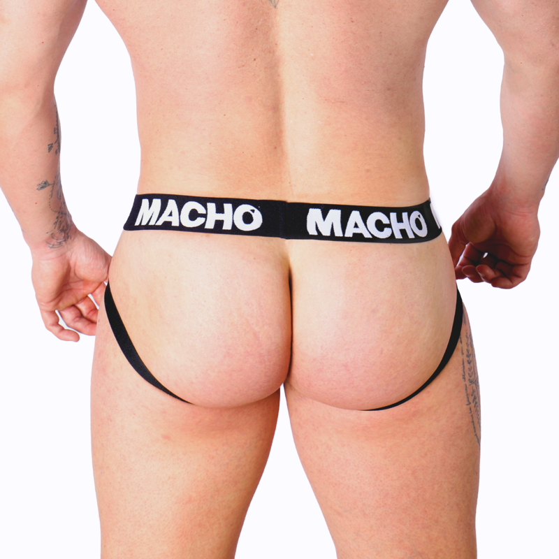 MACHO - MX26X1 JOCK GRID WHITE XL - NOCTURNA DESIRES