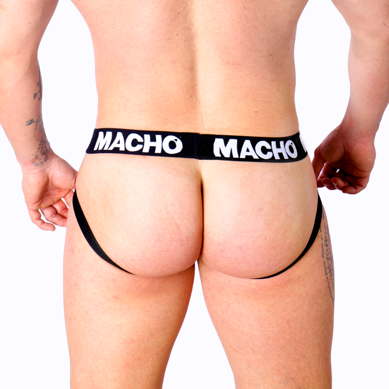 MACHO - MX27GR JOCK LEATHER GRAY BEIGE S - NOCTURNA DESIRES