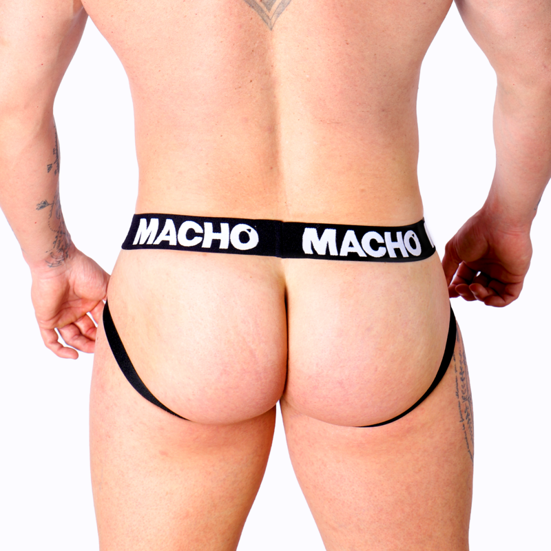 MACHO - MX25NC JOCK BLACK LEATHER XL - NOCTURNA DESIRES