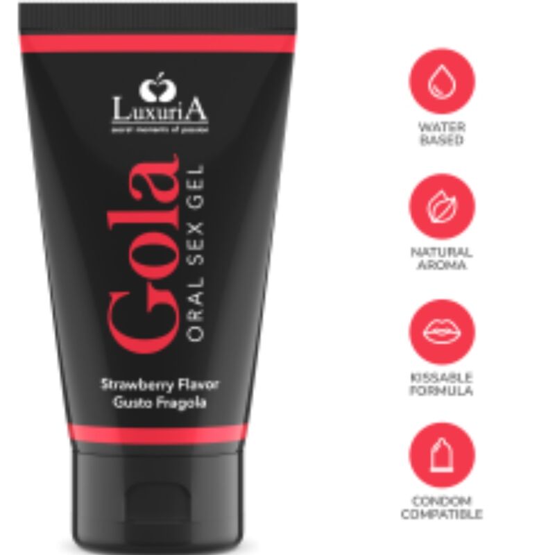 INTIMATELINE LUXURIA - ORAL SEX GEL STRAWBERRY FLAVOR 50 ML - NOCTURNA DESIRES
