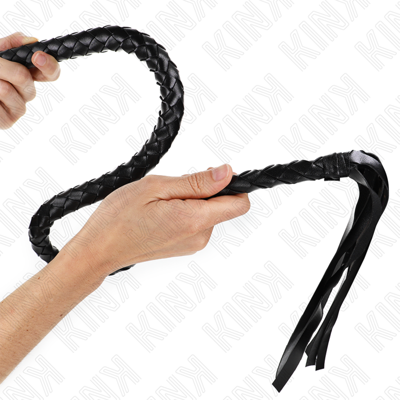 KINK - SNAKE WHIP WITH BLACK HAND RING 65 CM - NOCTURNA DESIRES