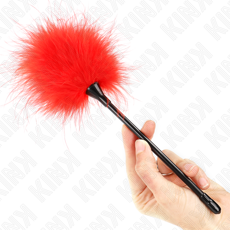 KINK - RED TICKLE FEATHERS USED FOR THE BONDAGE KIT 27 CM - NOCTURNA DESIRES