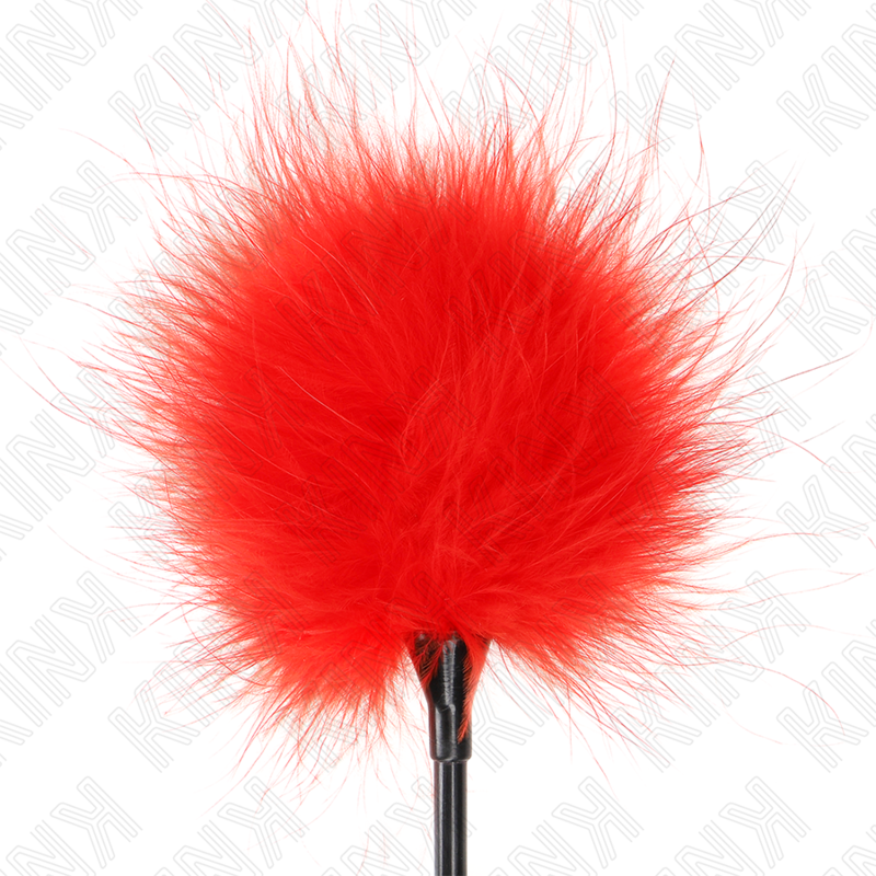 KINK - RED TICKLE FEATHERS USED FOR THE BONDAGE KIT 27 CM - NOCTURNA DESIRES