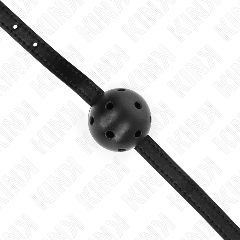 KINK - SIMPLICITY BLACK BREATHABLE BALL 4.5 CM GAG 62 x 1.5 CM - NOCTURNA DESIRES