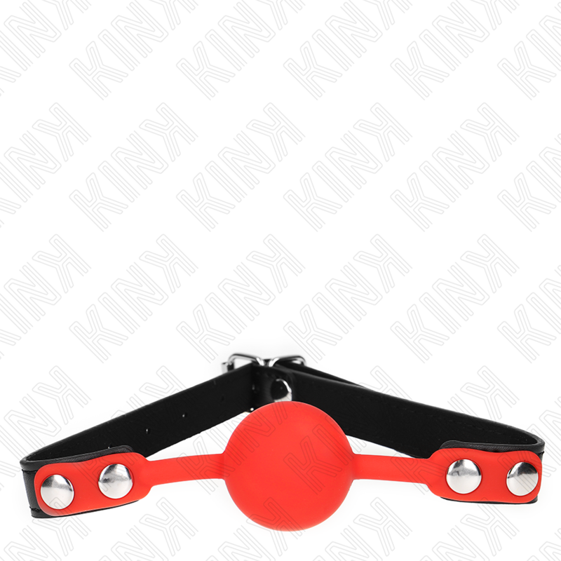 KINK - RED SILICONE BALL 4 CM GAG 60 x 2 CM - NOCTURNA DESIRES
