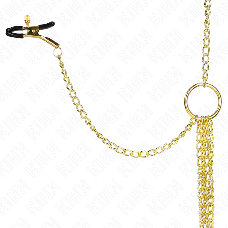 KINK - 4 NIPPLE AND CLIT CLAMPS ADJUSTABLE GOLD - NOCTURNA DESIRES