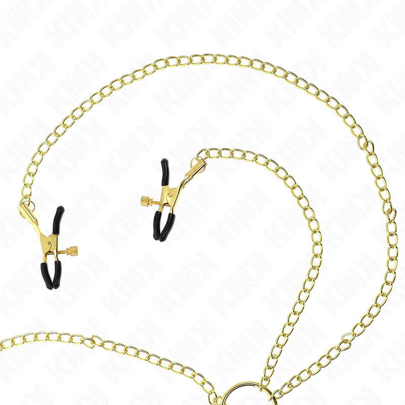 KINK - 4 NIPPLE AND CLIT CLAMPS ADJUSTABLE GOLD - NOCTURNA DESIRES