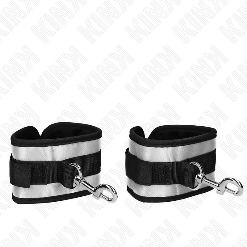 KINK - NEOPRENE WRIST CUFFS GREY 23 X 5 CM - NOCTURNA DESIRES