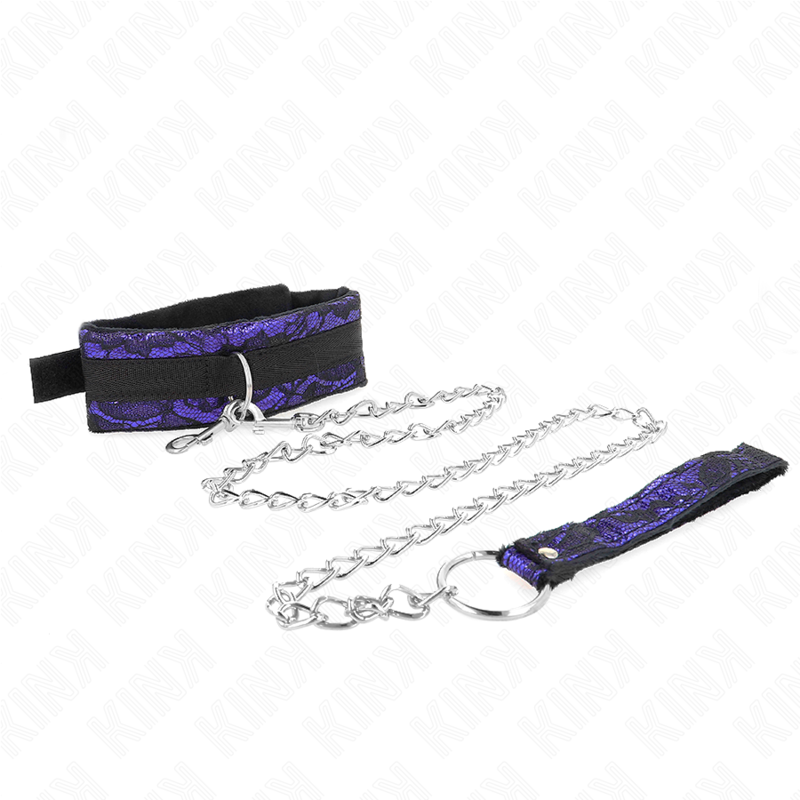 KINK - SHORT VELVET LACE NECKLACE WITH BELT 105 CM WITH NYLON TRIM 44 X 5.5 CM - NOCTURNA DESIRES