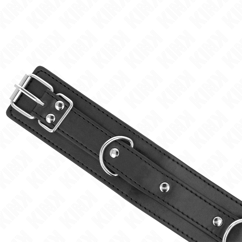 KINK - NECKLACE WITH LEASH 65 CM 3 RING MODEL 1 ADJUSTABLE 38-49 CM X 5 CM - NOCTURNA DESIRES