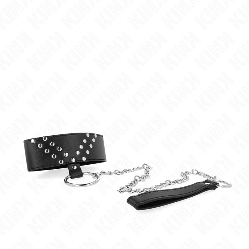 KINK - NECKLACE WITH BELT 65 CM WITH V RIVET ADJUSTABLE 36-43 CM X 5 CM - NOCTURNA DESIRES