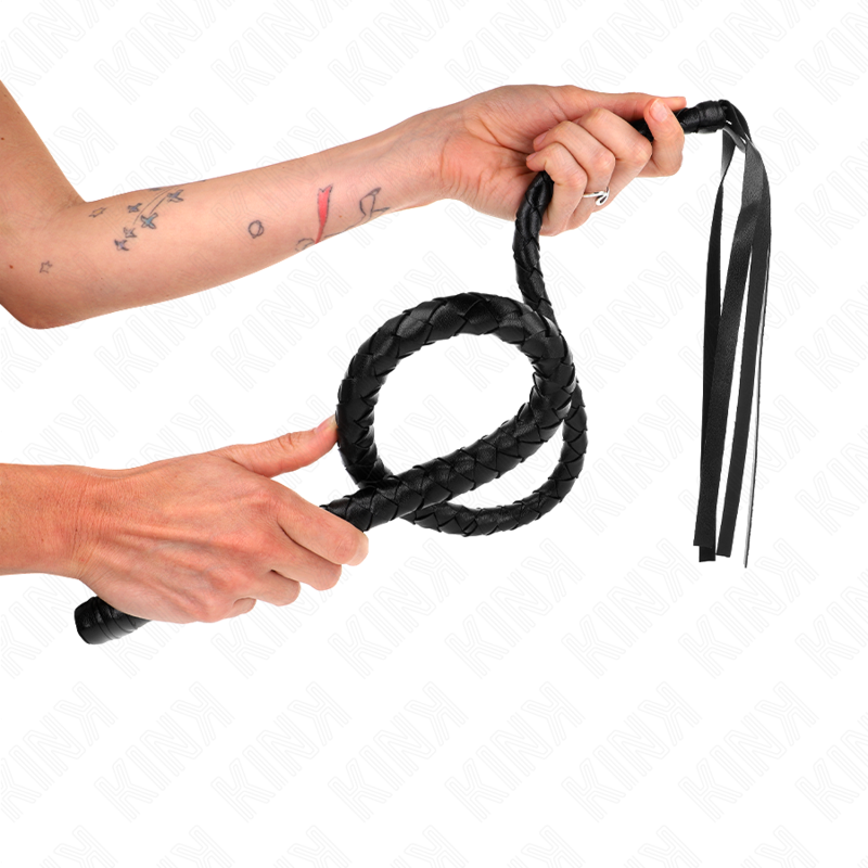 KINK - LONG WHIP WITH BEADS 110 CM - NOCTURNA DESIRES