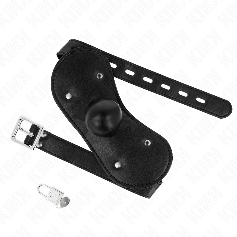 KINK - BALL GAG MOUTH MASK WITH LOCK ADJUSTABLE 42-60 CM - NOCTURNA DESIRES
