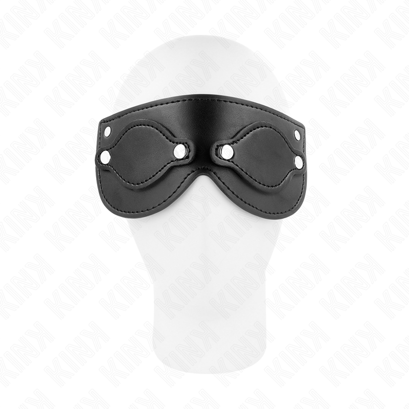 KINK - LEATHERETTE MASK WITH DETACHABLE EYE COVERS 22 x 9 CM - NOCTURNA DESIRES