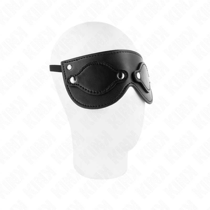 KINK - LEATHERETTE MASK WITH DETACHABLE EYE COVERS 22 x 9 CM - NOCTURNA DESIRES